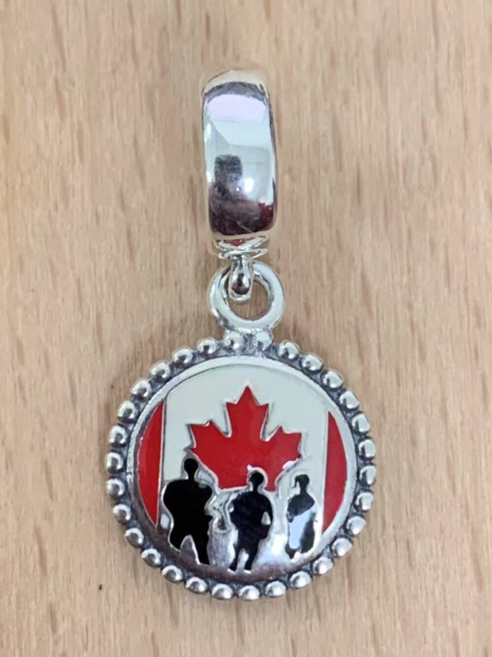 Pandora Canadian Army Exclusive Charm, S925 Silver Jewelry Bracelets